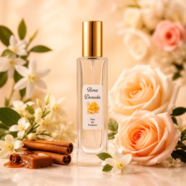 Notas de corazón del perfume equivalente a Carolina Herrera para mujer: praliné, canela, flor de naranjo africano, jazmín y rosas