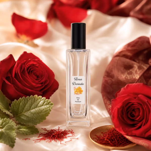 Notas de corazón – perfume equivalente a Oud Ispahan Dior unisex Notas de corazón del perfume equivalente a Oud Ispahan Dior unisex: rosa, pachulí y azafrán