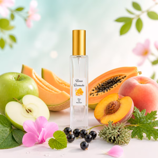 Notas de salida – perfume equivalente a Hugo Woman Hugo Boss para mujer Notas de salida del perfume equivalente a Hugo Woman Hugo Boss para mujer: manzana Granny Smith, melón, durazno, ciclamen, casis, musgo de roble y papaya