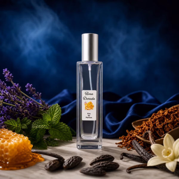 Perfume equivalente a Le Male Elixir Jean Paul Gaultier para hombre con frasco Rosa Dorada plateado