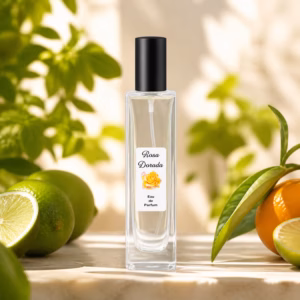 Perfume equivalente a Lime Basil & Mandarine Jo Malone unisex con frasco Rosa Dorada negro