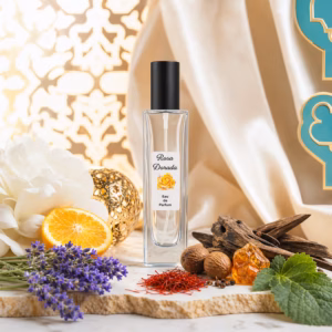 Perfume equivalente a Arabe Estambul oud y azafrán unisex con frasco Rosa Dorada negro