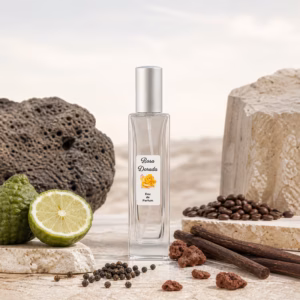 Perfume equivalente a Terre D’Hermès Intense para hombre con frasco Rosa Dorada plateado