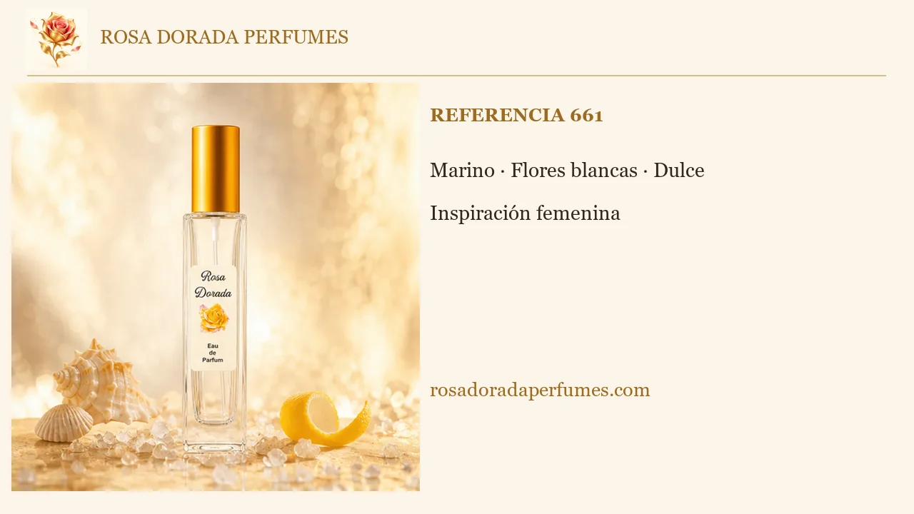 Referencia 661 · Vídeo explicativo de Rosa Dorada Perfumes