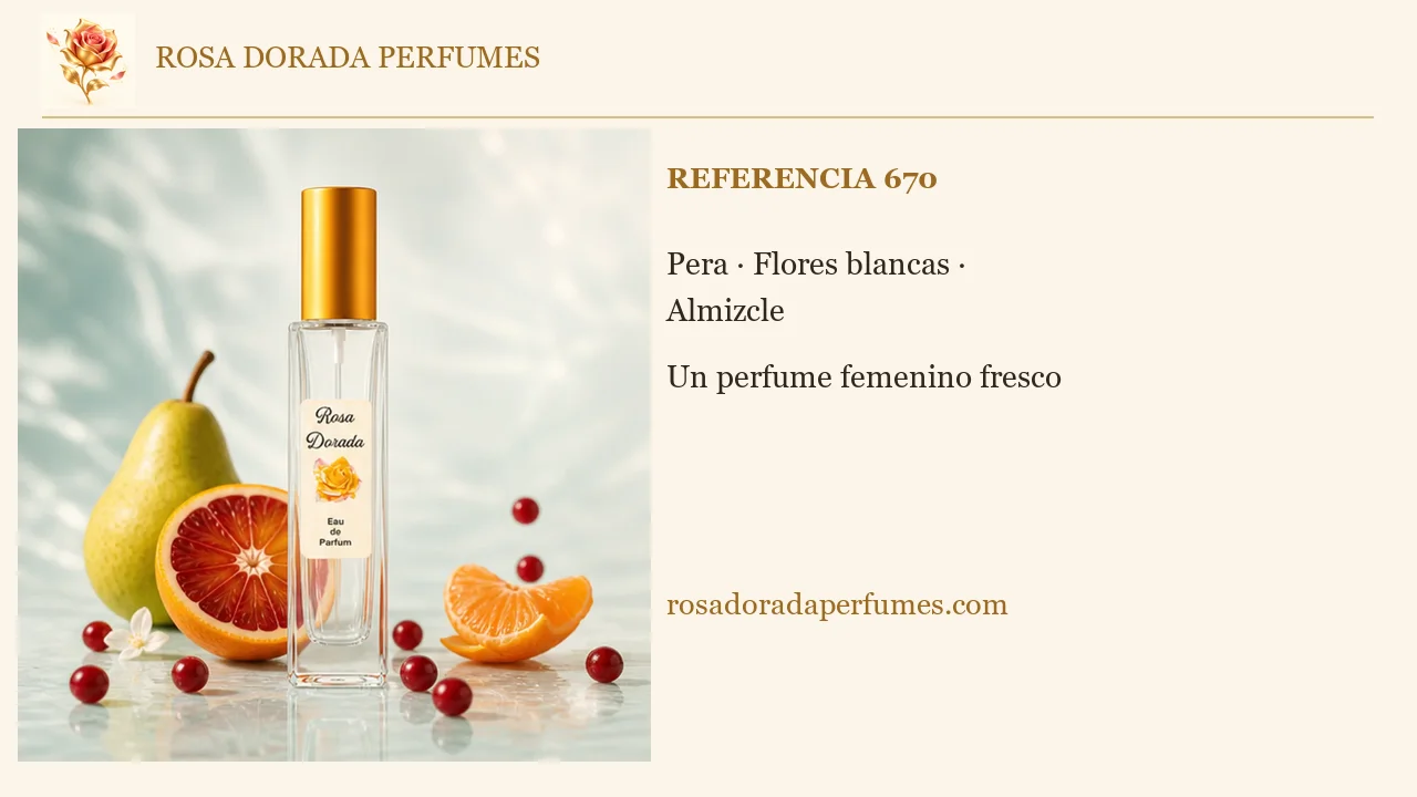 Referencia 670 · Vídeo explicativo de Rosa Dorada Perfumes