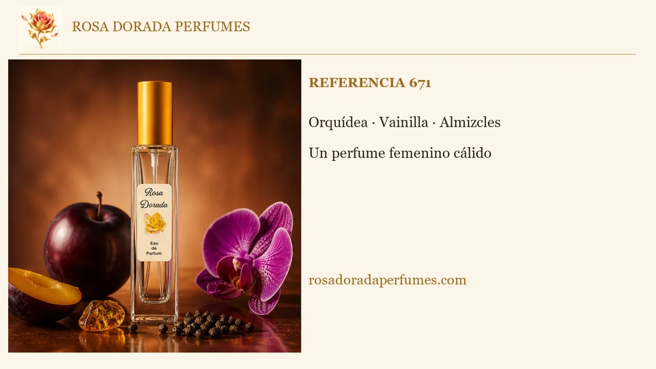 Referencia 671 · Vídeo explicativo de Rosa Dorada Perfumes