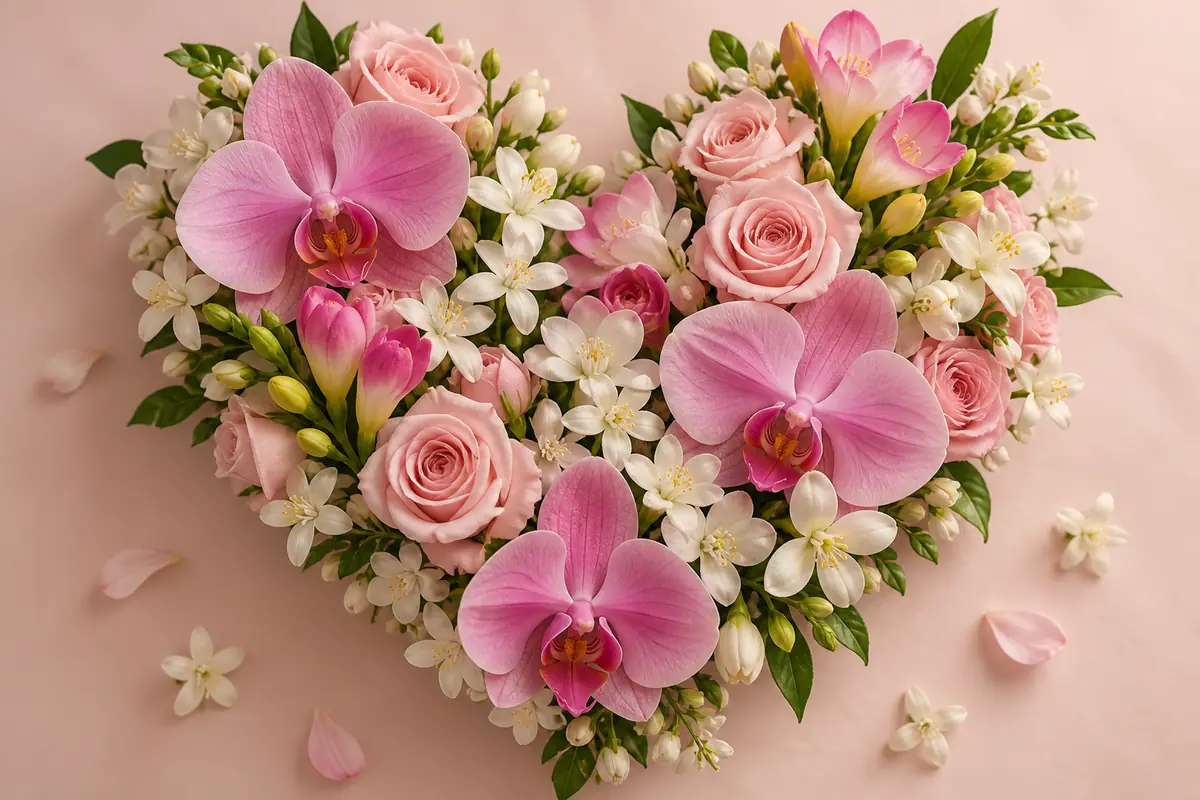 Orquídea, jazmín, rosa, fresia y azahar, corazón del perfume equivalente a Flowerbomb