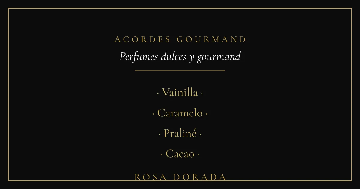Acordes gourmand - perfumes dulces