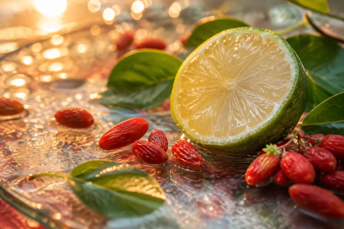Bergamota y bayas de goji, notas de salida del perfume equivalente a Omnia Coral