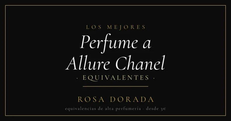 Perfume equivalente a Allure Chanel 13 Perfume a Allure Chanel equivalentes - Rosa Dorada