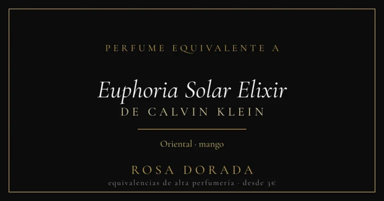 Perfume equivalente a Euphoria Solar Elixir Calvin Klein