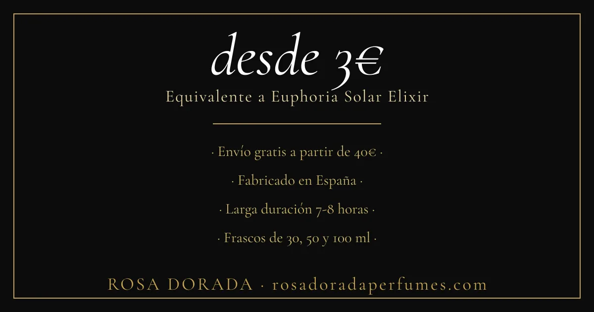 Perfume equivalente a Euphoria Solar Elixir de Calvin Klein: la mejor equivalencia 3 Equivalente a Euphoria Solar Elixir Calvin Klein desde 3€