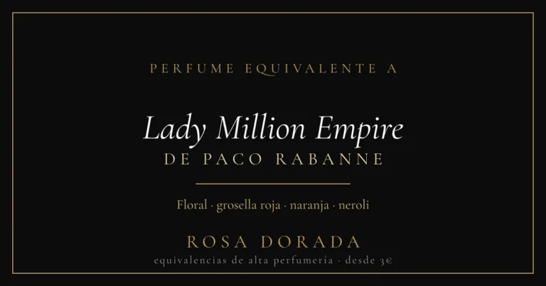 Perfume equivalente a Lady Million Empire Paco Rabanne 12 Perfume equivalente a Lady Million Empire Paco Rabanne