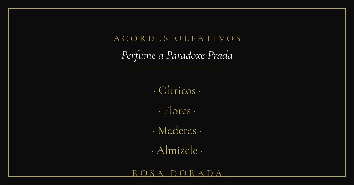 Acordes olfativos - perfume equivalente a Paradoxe Prada