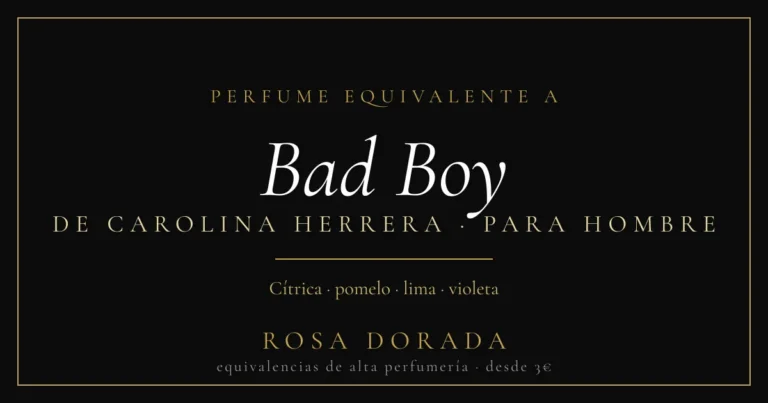 Perfume equivalente a Bad Boy Carolina Herrera hombre: notas, duración y guía completa 16 Perfume equivalente a Bad Boy Carolina Herrera hombre