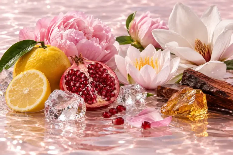Perfume equivalente a Bright Crystal con yuzu, granada y flores acuáticas