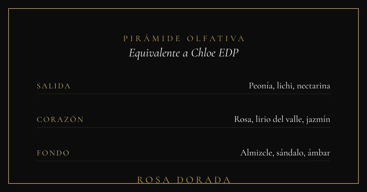 Perfume Equivalente a Chloe EDP Mujer: Guía Completa de la Equivalencia Código 49 2 Pirámide olfativa equivalente a Chloe EDP