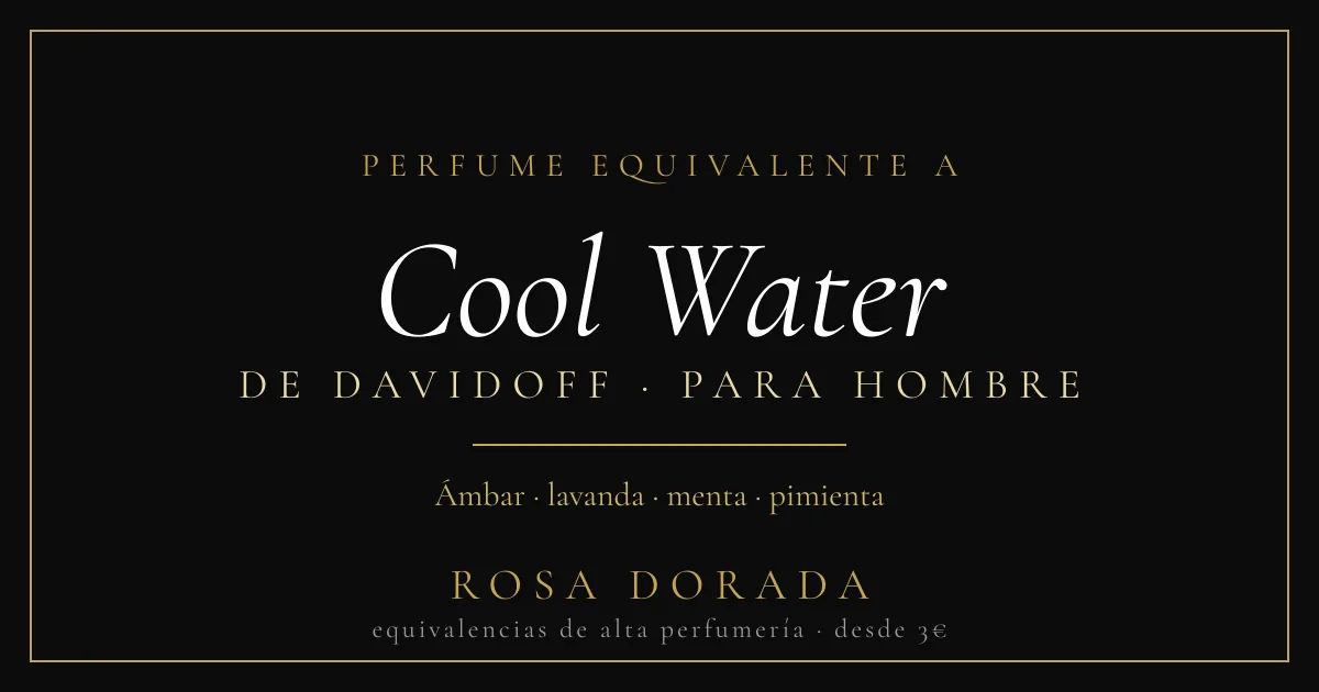 Perfume equivalente a Cool Water Davidoff hombre