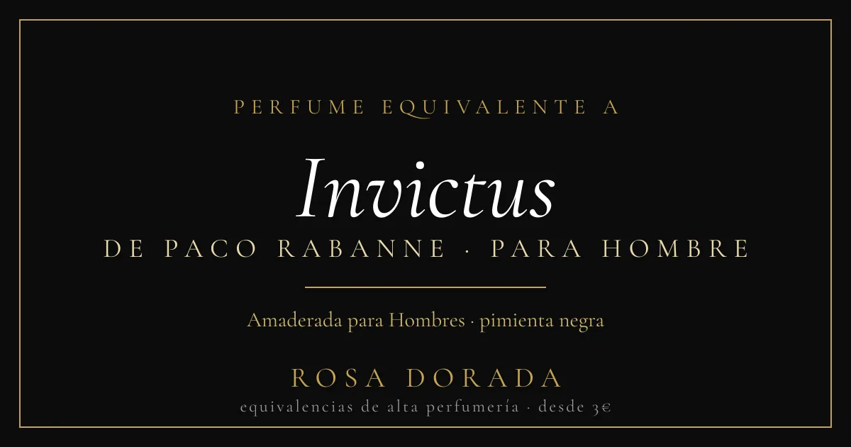 Perfume equivalente a Invictus Paco Rabanne hombre