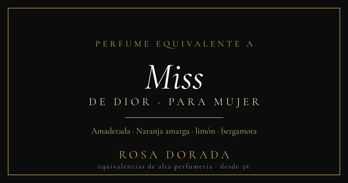Perfume Equivalente a Miss Dior Mujer: Guía Completa de Notas y Características 1 Perfume equivalente a Miss Dior mujer