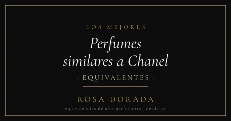 Perfumes similares a Chanel equivalentes - Rosa Dorada