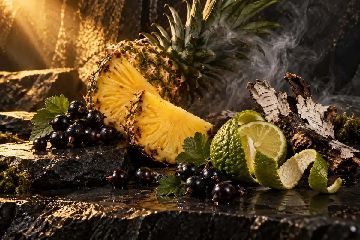 Piña, grosella negra, bergamota y abedul de un perfil similar a Creed Aventus