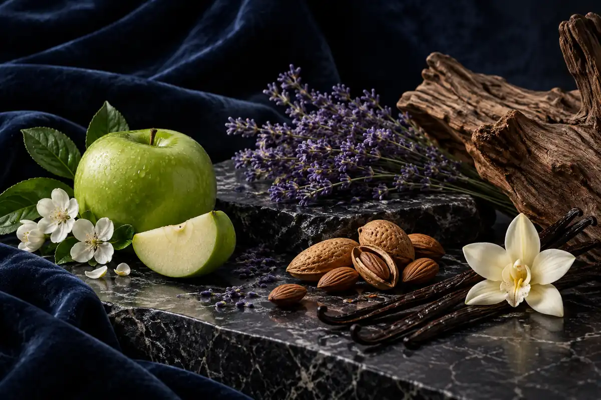 Manzana, lavanda, vainilla, almendra y maderas de perfumes similares a Parfums de Marly