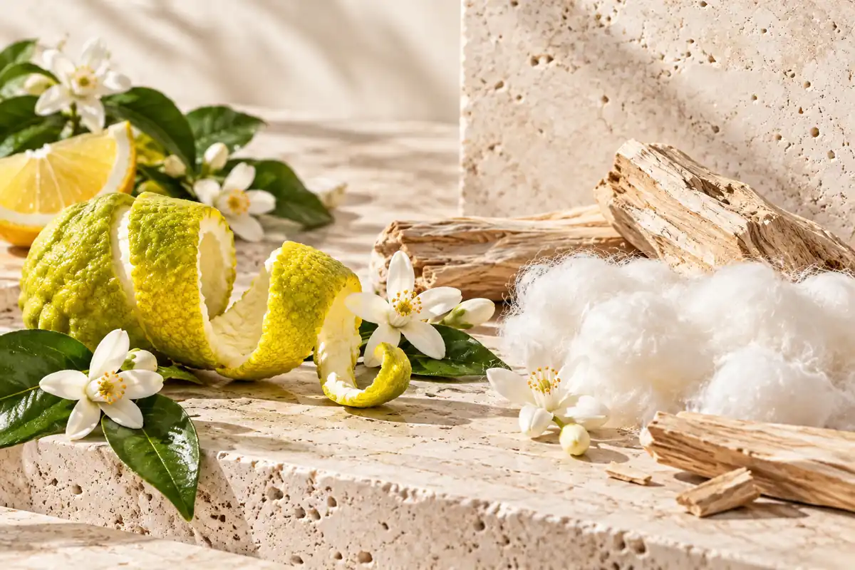 Cítricos, flores blancas y almizcle de un perfil limpio similar a Parfums de Marly