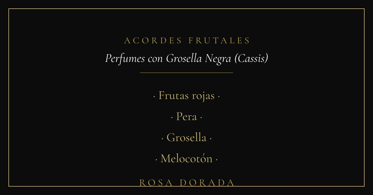Perfumes con Grosella Negra (Cassis): los Mejores Equivalentes 2 Acordes frutales - perfumes con grosella negra