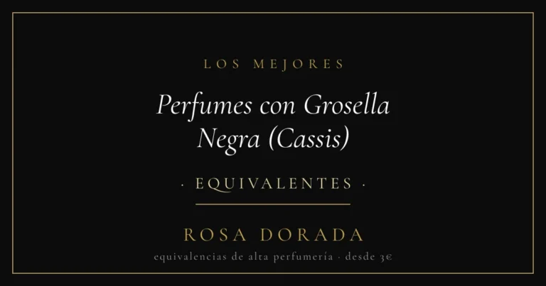 Perfumes con Grosella Negra (Cassis) equivalentes - Rosa Dorada