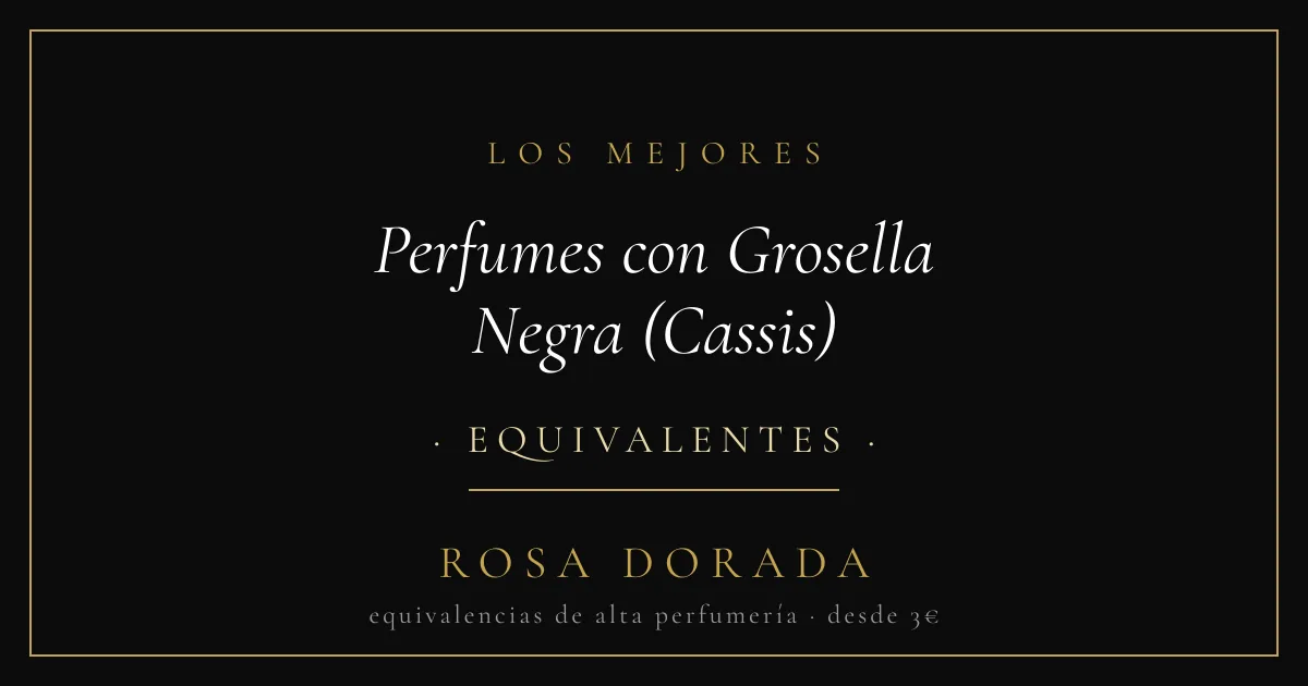 Perfumes con Grosella Negra (Cassis): los Mejores Equivalentes 1 Perfumes con Grosella Negra (Cassis) equivalentes - Rosa Dorada