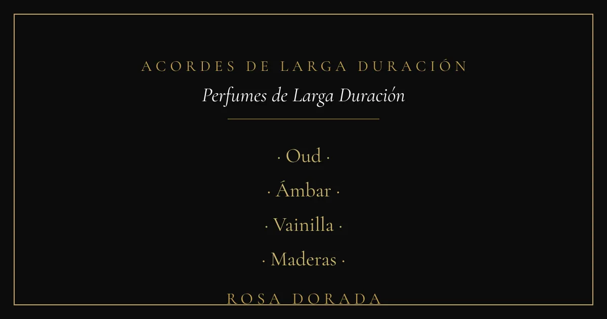 Perfumes de Larga Duración: los Equivalentes que Más Aguantan (2026) 2 Acordes de larga duración - perfumes de larga duración