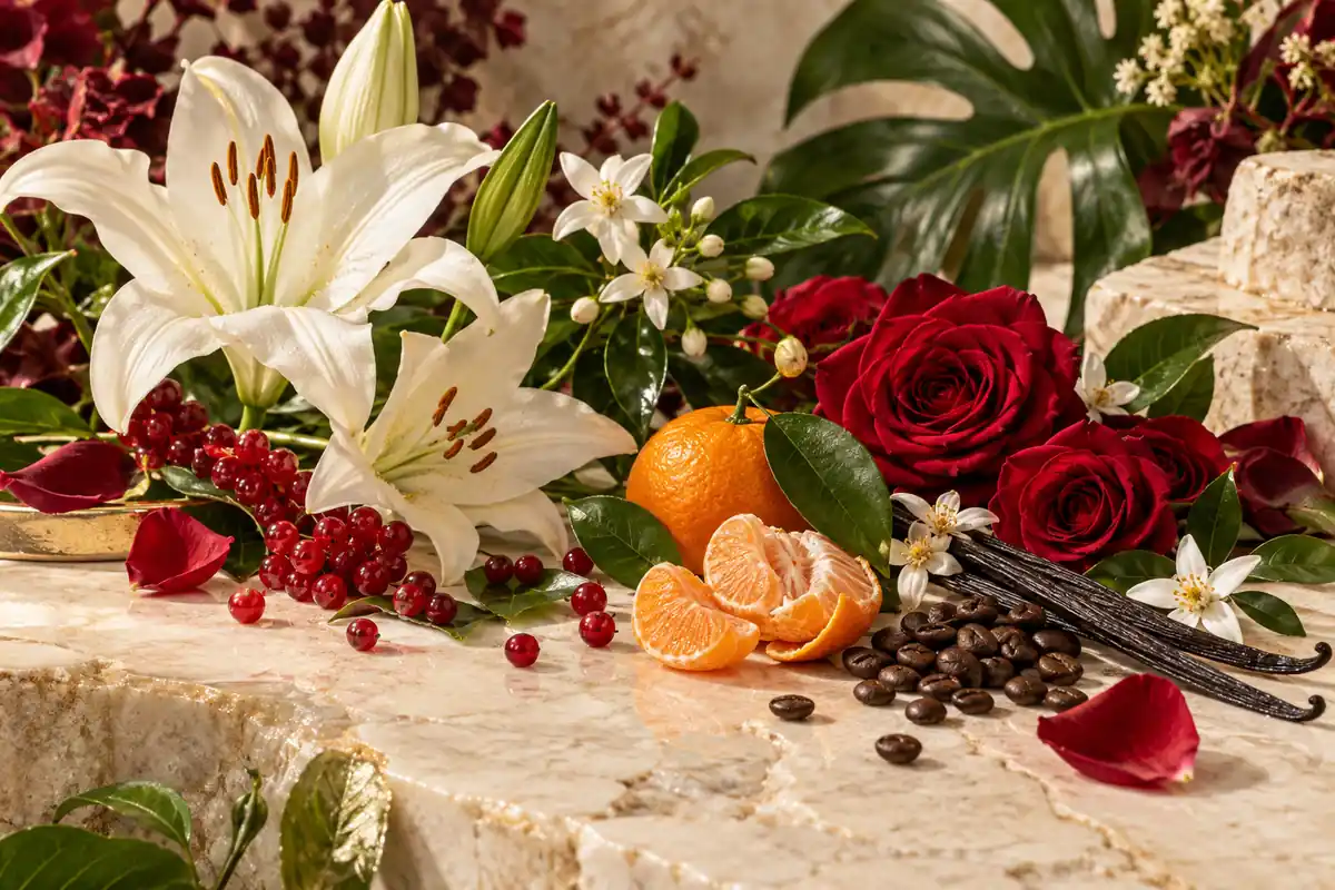 Guía visual de perfumes similares a Cacharel desde florales clásicos hasta gourmand