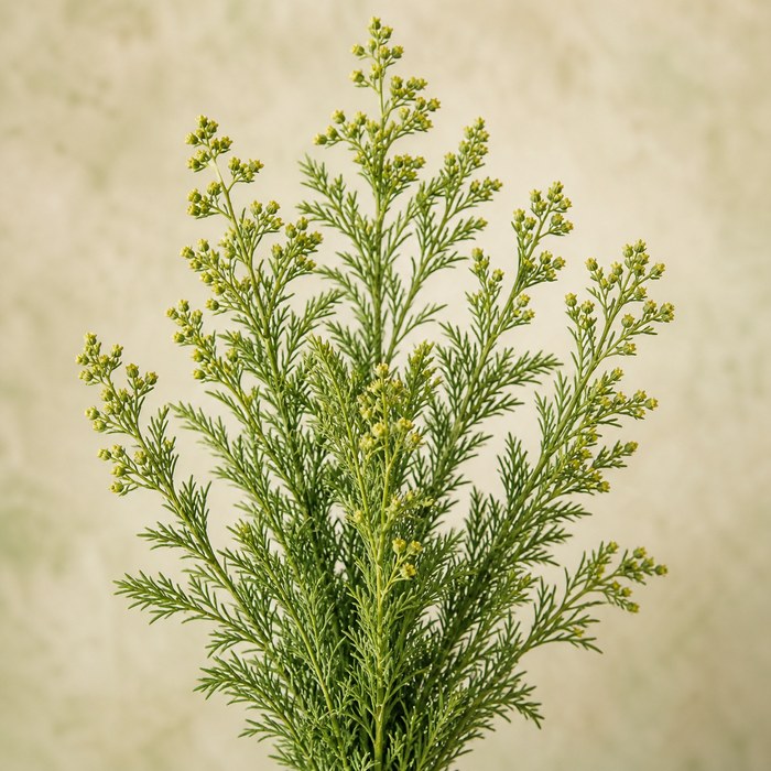 Ramas verdes y aromáticas de abrótano para perfumes