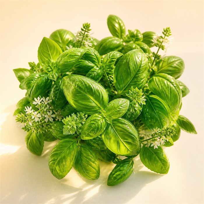 Selección de perfumes con albahaca
