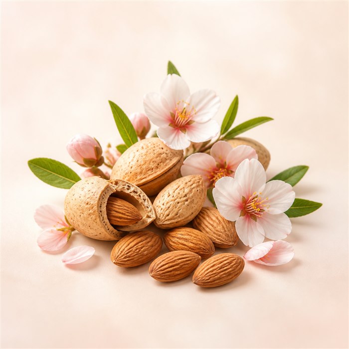 Selección de perfumes con almendra