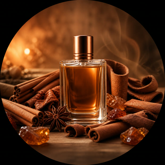 Selección de perfumes con canela