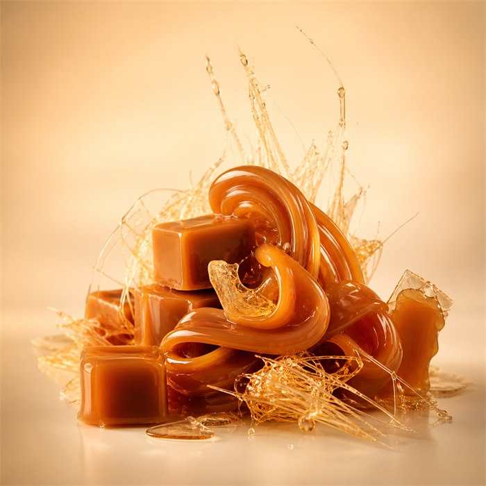 Selección de perfumes con caramelo