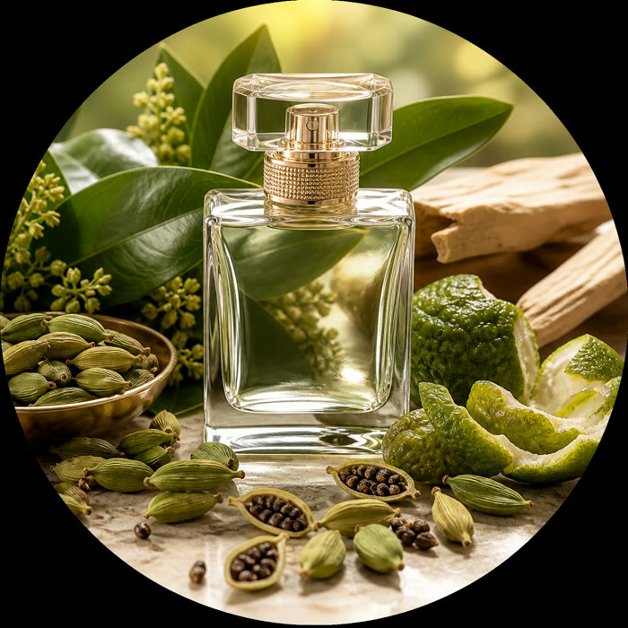 Selección de perfumes con cardamomo