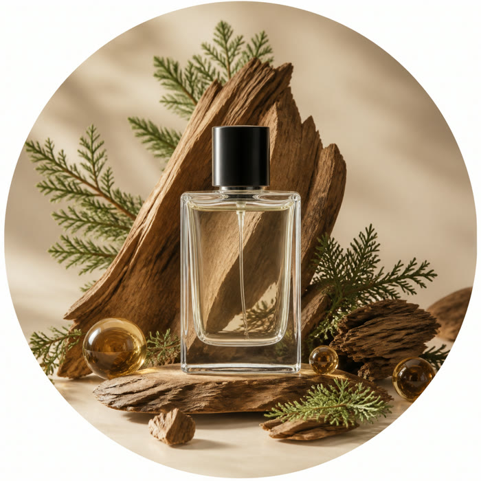 Selección de perfumes con cedro
