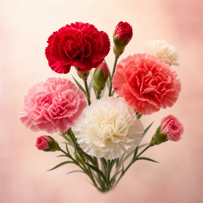 Selección de perfumes con clavel