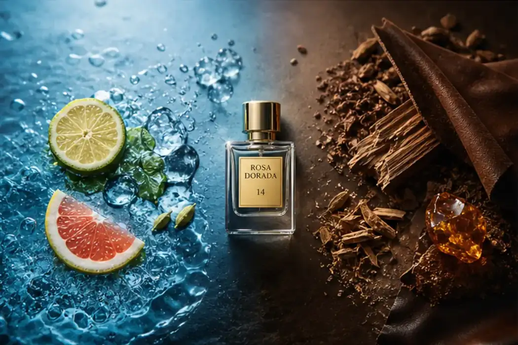Evolución acuática, cítrica y de cuero del perfume equivalente a CH Men Sport