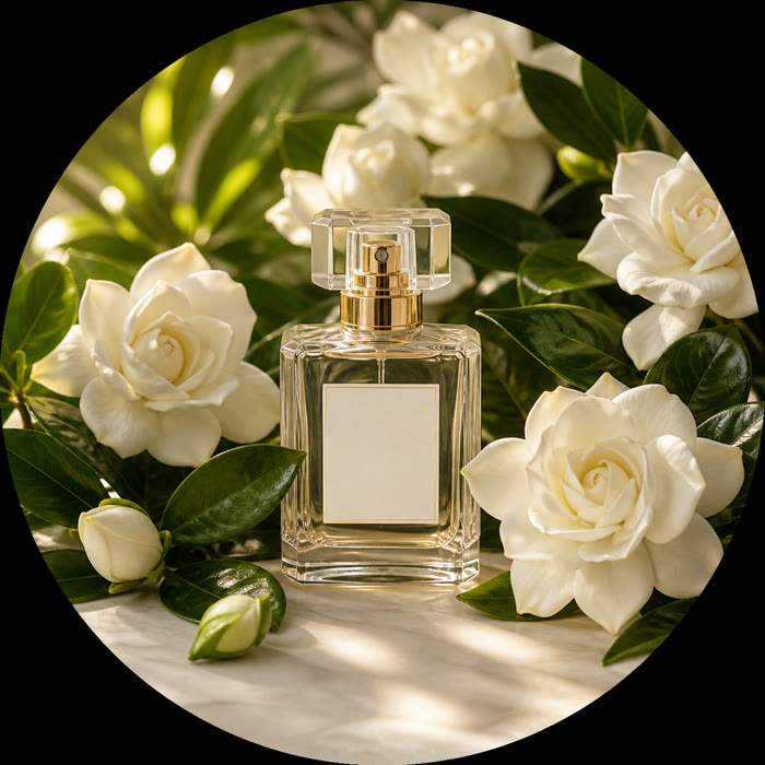 Selección de perfumes con gardenia
