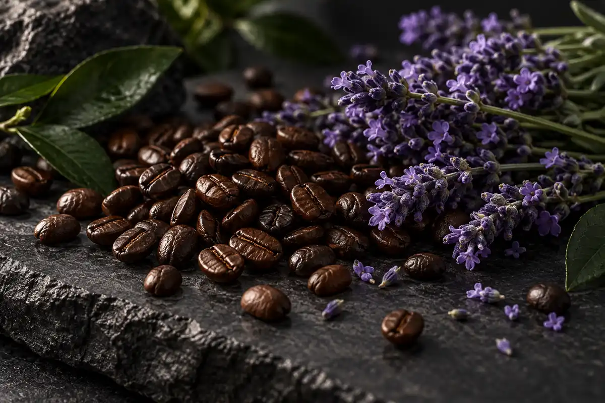 Café oscuro y lavanda del corazón de Green Stravaganza 484