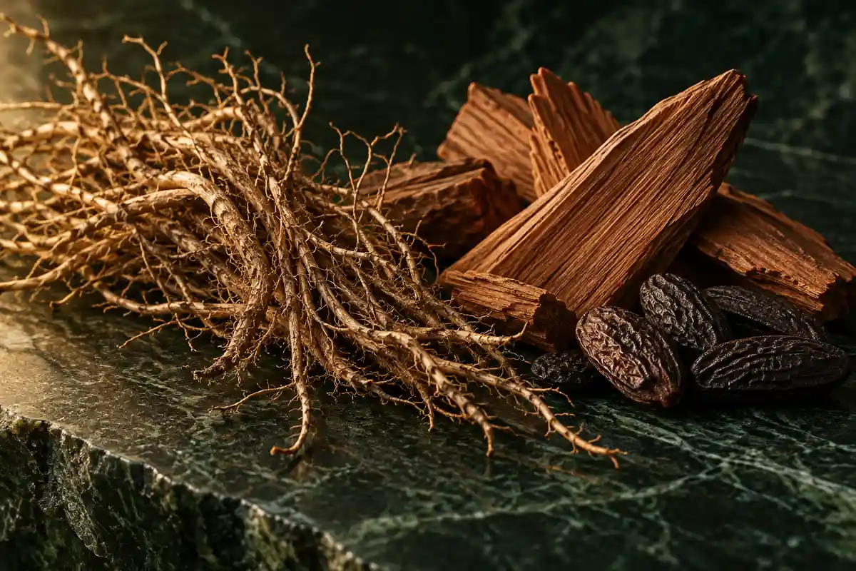 Vetiver haitiano, cedro y haba tonka del fondo de la referencia 484
