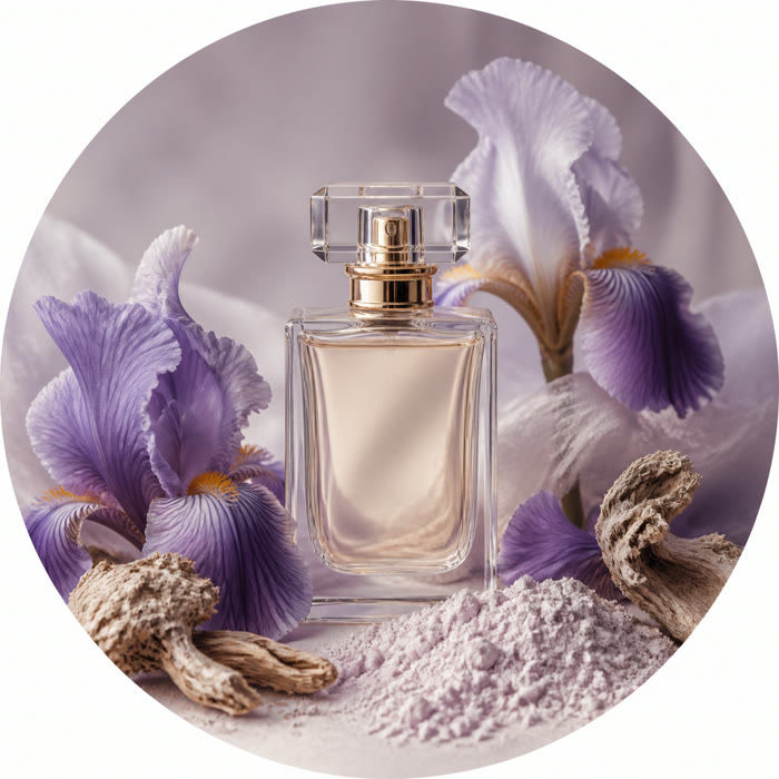 Selección de perfumes con iris