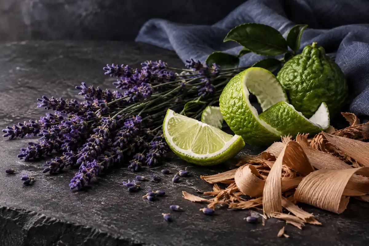 Perfume equivalente a La Nuit L ́homme Yves Saint Laurent – 184 3 Lavanda, bergamota y cedro de Virginia del corazón de la referencia 184