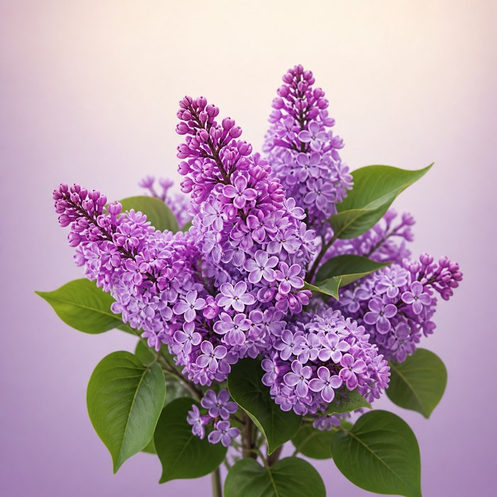 Racimos violetas de flores de lila para perfumes florales