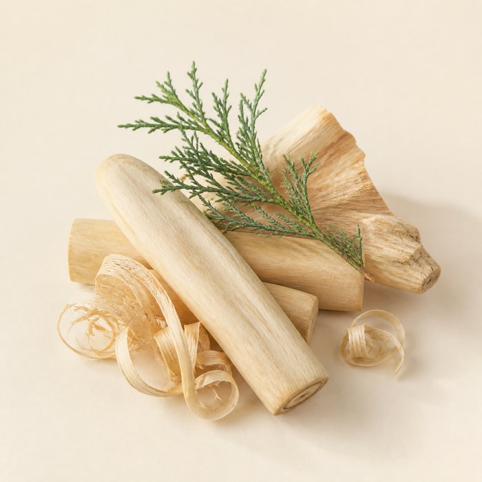 Maderas blancas claras para perfumes suaves y elegantes