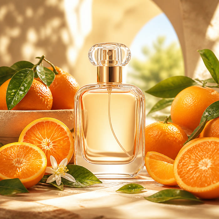 Selección de perfumes con mandarina